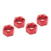 4Pcs Aluminum 7mm Hex Wheel Hubs Adapter Hex Hub Coupler for FMS FCX24 1/24 RC Car RC Car Upgrades