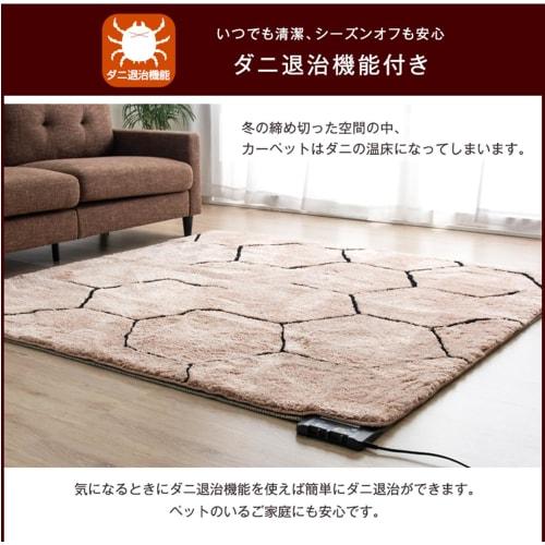 Tansu No Gen Rug + Heated Carpet Set, 2 Tatami Mats (185 X 185 Cm), Square, Non-Slip, Flannel, All Season, 21700005 (89478)