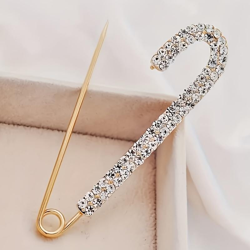 2pcs Fashionable Delicate Clothes Button Pin Corsage, Made of Synthetic Zirconia and Alloy. It Is the Waist Circumference of the Pants That Is Revised