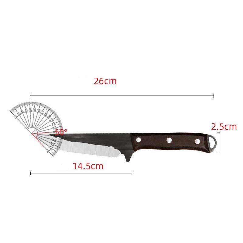 JIN NIANG ZI Hammered Boning KnifeSharp Solid Wood HandleButcher Meat Splitting KnifeStainless Steel Multi-Use Pocket Knife