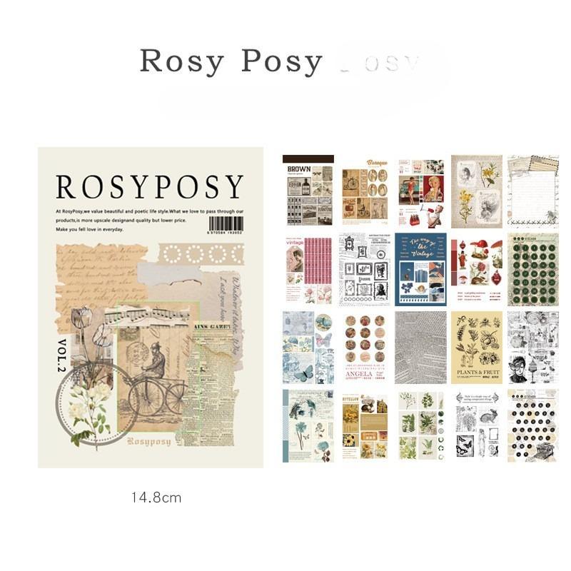 RosyPosy Soft Lifestyle, Magazine Book Handbook Material Book Sticker DIY Handbook Tools Decorative Sticker