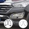 Для Hyundai IX45 SantaFe 2013 2014 2015 2016 2017 2018 Автомобильный стайлинг Накладка Бровь ABS Хром Передний Противотуманный Фонарь Лампа Отделка Рамка Деталь