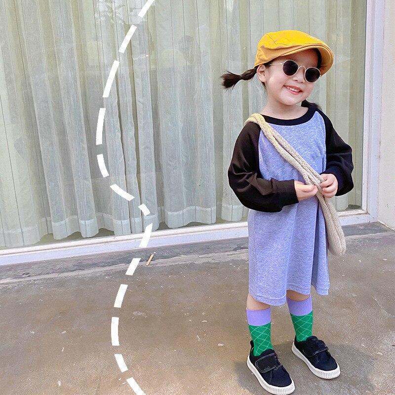 Baby Socks Vintage Plaid Calf Socks Boys Girls Toddler Contrast Color Classic Grid In Tube Socks Children Kids Long Socks 1-5Y