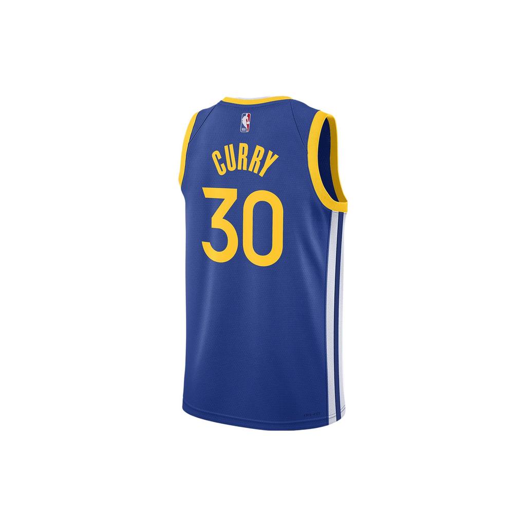 Nike Футболка NBA Golden State Warriors Stephen Curry Icon Edition Dri-FIT, синяя/белая/желтая, унисекс, уличная одежда DN2005-401