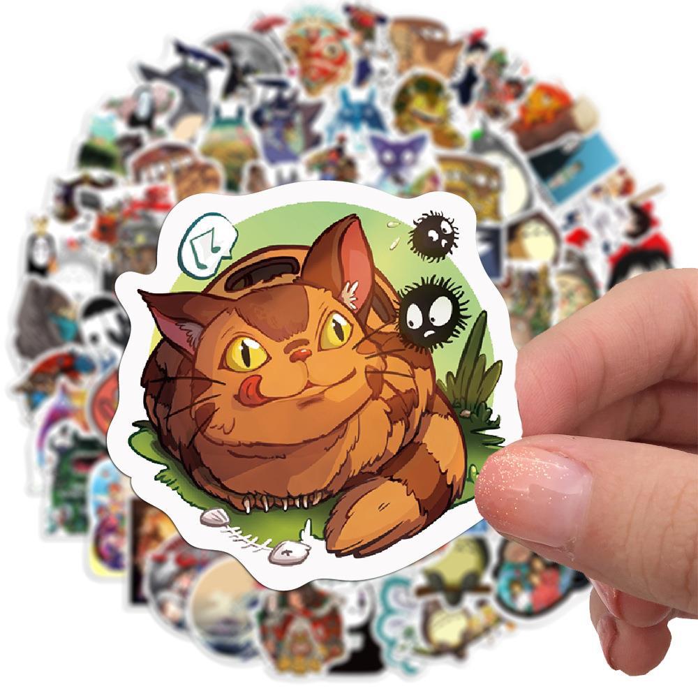 10/50/100 шт., наклейки с героями мультфильмов Ghibli Хаяо Миядзаки, водонепроницаемые наклейки «сделай сам», цветочное растение, набор наклеек для водяной чашки, ноутбука, скрапбукинга, дневника, наклейки