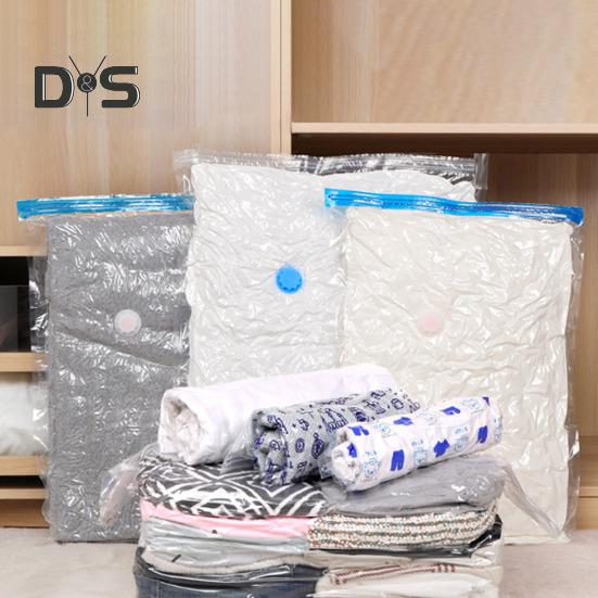 Прозрачный вакуумный мешок для хранения, влагонепроницаемый, многоразовый, складной, сжатый, утолщенный, вакуумный мешок, органайзер для одежды, одеял