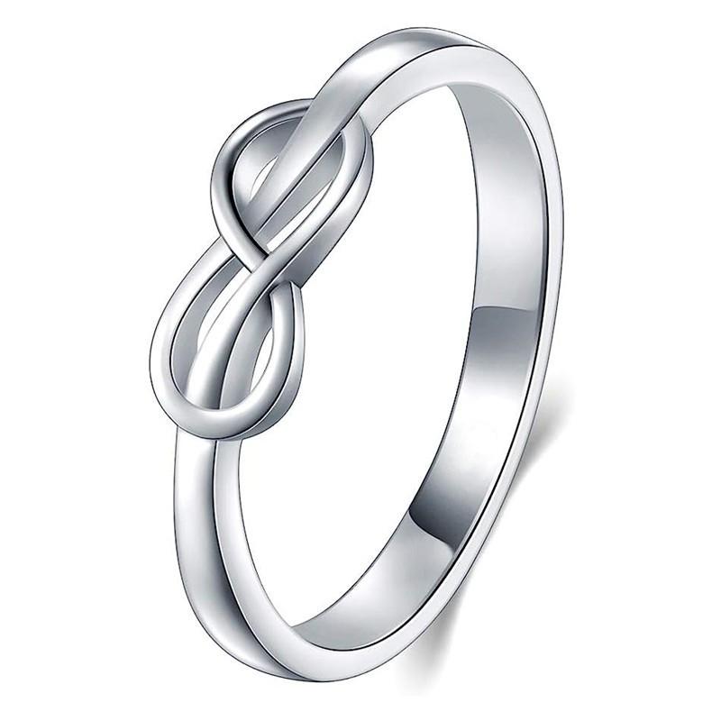 Кольца Huitan Infinity Figure Eight Shape Finger Rings для женщин, минималистичные, сдержанные, обручальные кольца, аксессуары, модные ювелирные изделия оптом