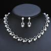 Vintage Artificial Pearl Necklace Earring Set With Alloy Pendants For Women