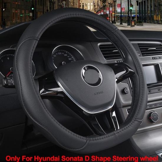 Car Steering Wheel Cover D Shape For Hyundai Sonata Sport 2015 - Sport 2.0