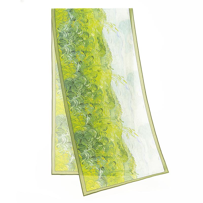 New Style of Silk Scarf for Women Small Long Mulberry Silk Hairband Versatile Small Scarf Scarf