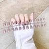 Fake Nails, Short Round, No Glue, 24 Pieces