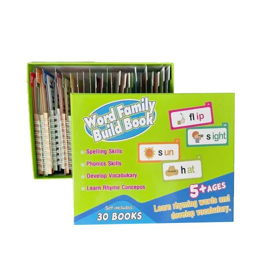 30 шт. Книга для сборки семей слов Детская дошкольная обучающая деятельность Карточки с часто употребляемыми словами Детский сад Чтение