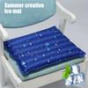 Summer Ice Cooling Mat Waterproof Inflatable Seat Cushion Foldable Portable Travel Car Home Office Chair Water Seating Pad