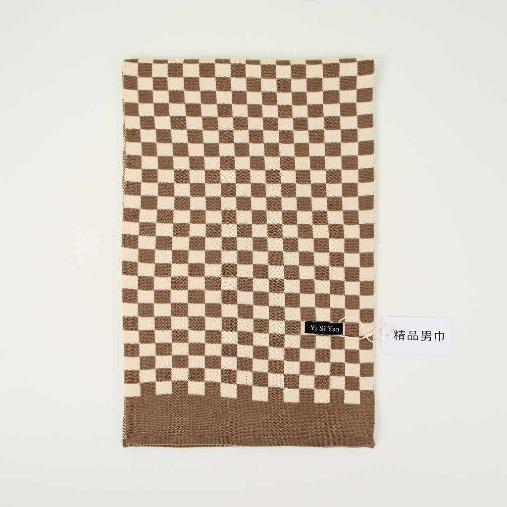 Men's Classic Winter Scarf Cashmere Feel Winter Scarves Long Formal Soft Scarf for Men Casual Scarves Luxuriously Plaid Scarf