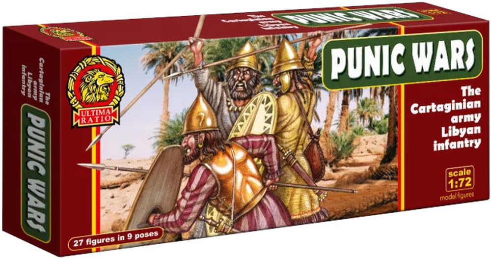Ultimatio Carthaginian Libyan Infantry 264 BC 9 27 Bodies Plastic Model RU72021 1/72 Poses,