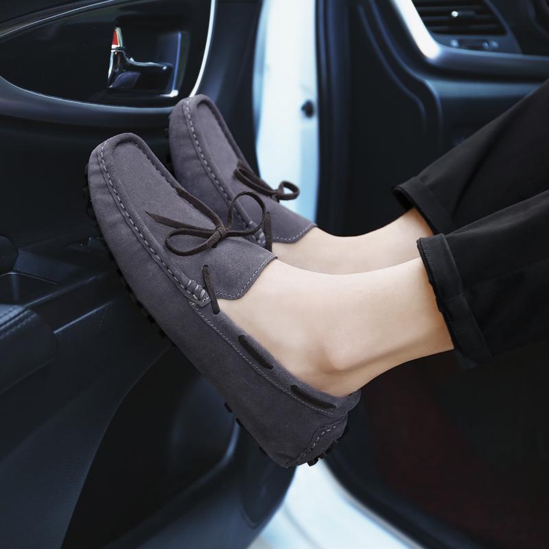 Лоферы для мужчин Замшевые Лоферы из натуральной кожи Плоские туфли Мужская повседневная обувь Мужские мокасины Мужская обувь для вождения Итальянские роскошные туфли для лодок