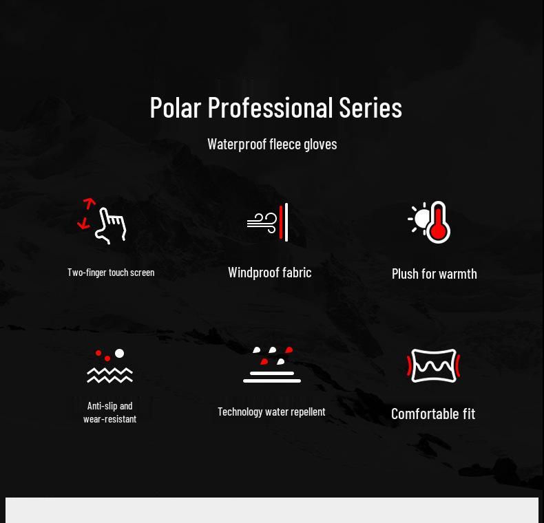 Men's Winter Windproof Waterproof Fingerless Touchscreen Cycling Gloves - Warm Fleece for Outdoor Sports