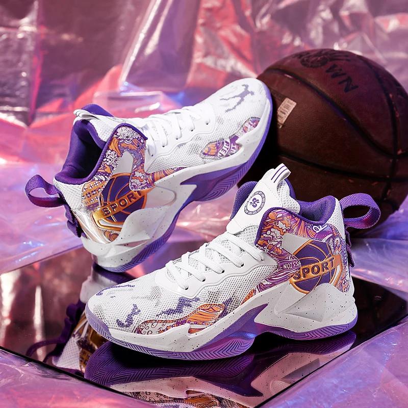 Мужские баскетбольные кроссовки для зала, дышащие, высококачественные, женские спортивные кроссовки, уличные тренировочные баскетбольные бутсы