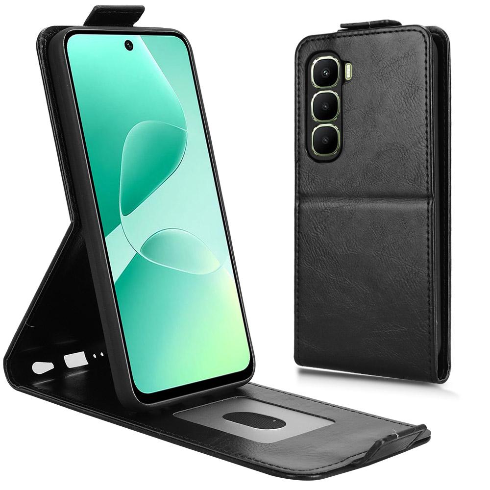 Чехол-подставка для Infinix Hot 60i 4G/Hot 60 5G с магнитной застежкой, вертикальный откидной кожаный чехол для телефона с держателем для карт
