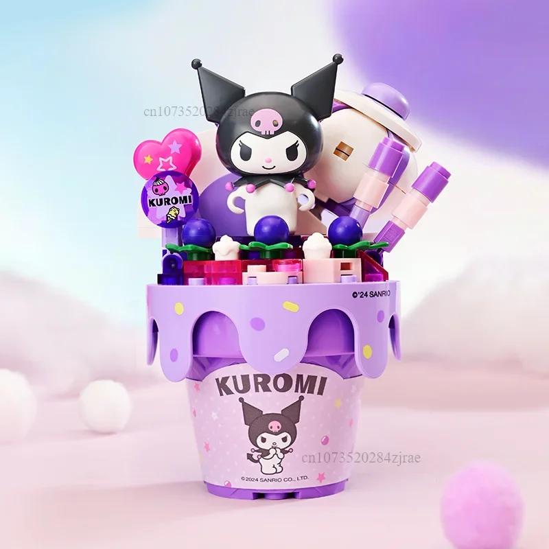 Новые конструкторы Keeppley Sanrio Хелло Китти Куроми Почакко Синнаморолл Мороженое Сборная модель Игрушка Украшения Подарок