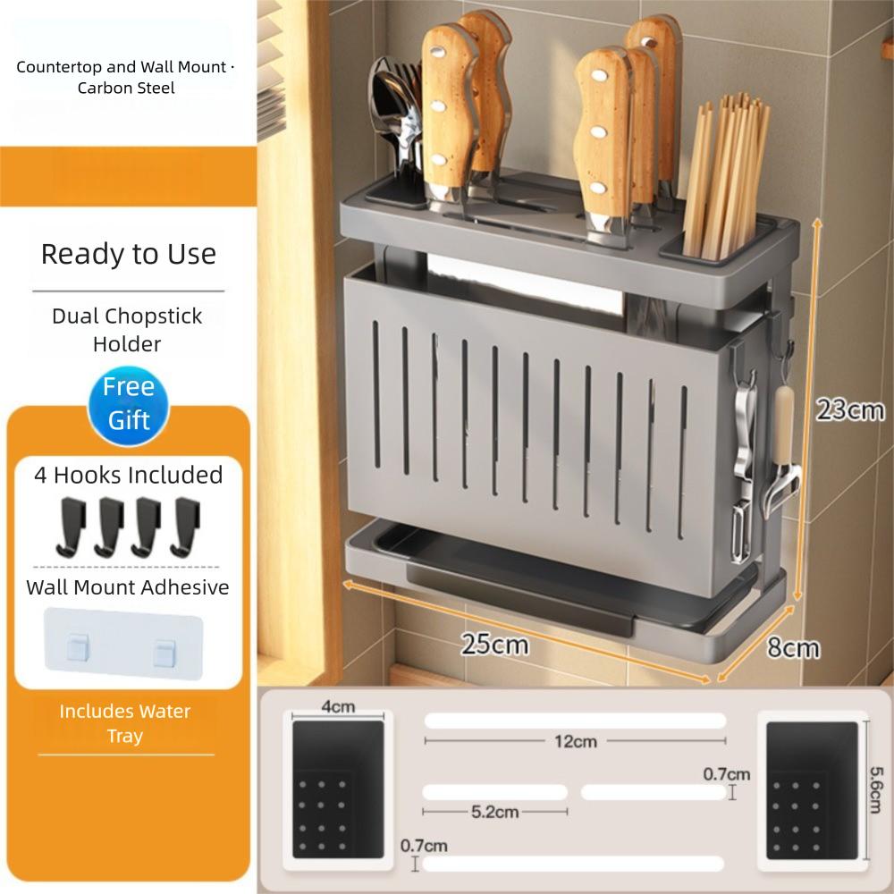 Multi-purpose Storage Rack with Brackets Cutting Tool Stand Kitchen Storage Holder  Home Storage