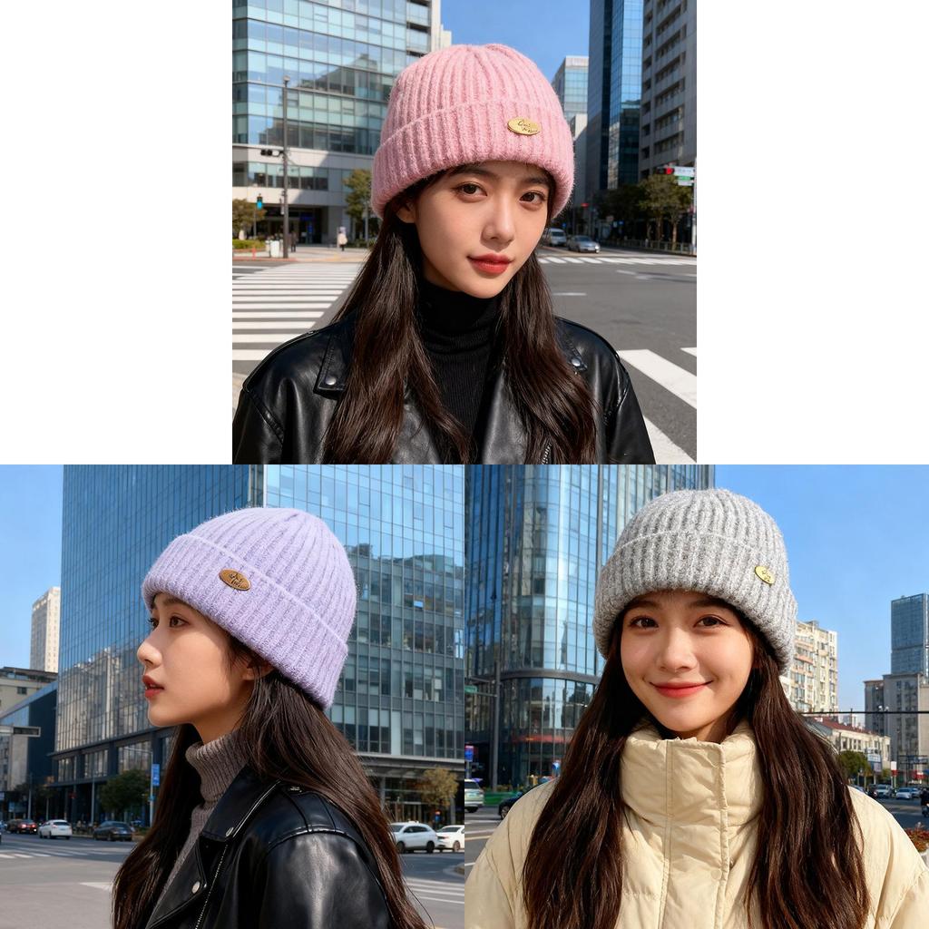 Acrylic Knit Beanie For Men Women Fall Winter Cozy Cold Weather Headwear