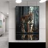 Modern Animal Canvas Painting Tiger Reflection Posters and Prints Wall Pictures For Cuadros Living Room Home Decor No Frame