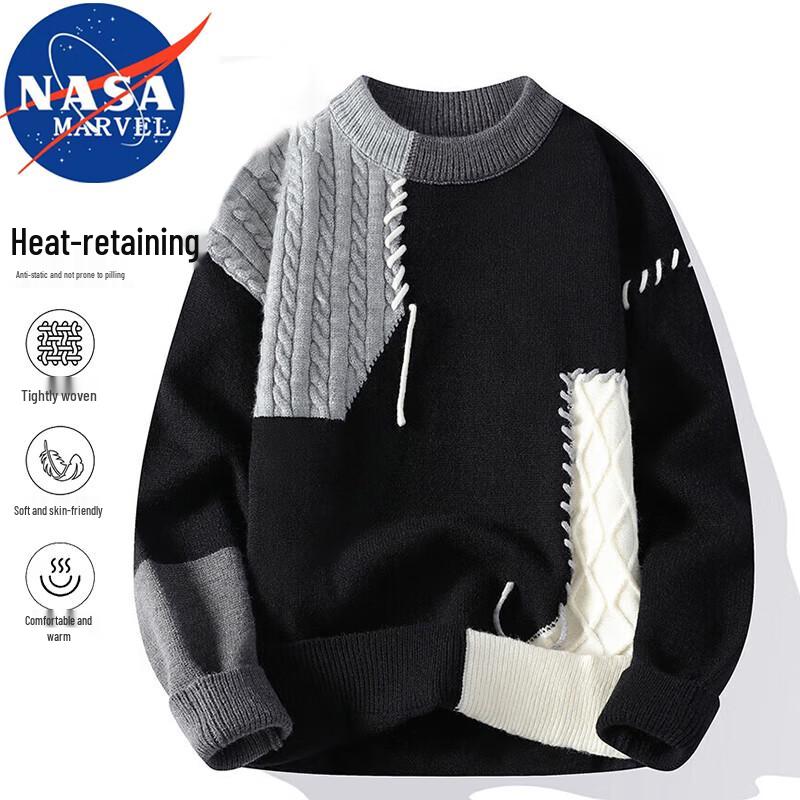 NASA MARVEL Unisex Warm Round Neck Knit Sweater