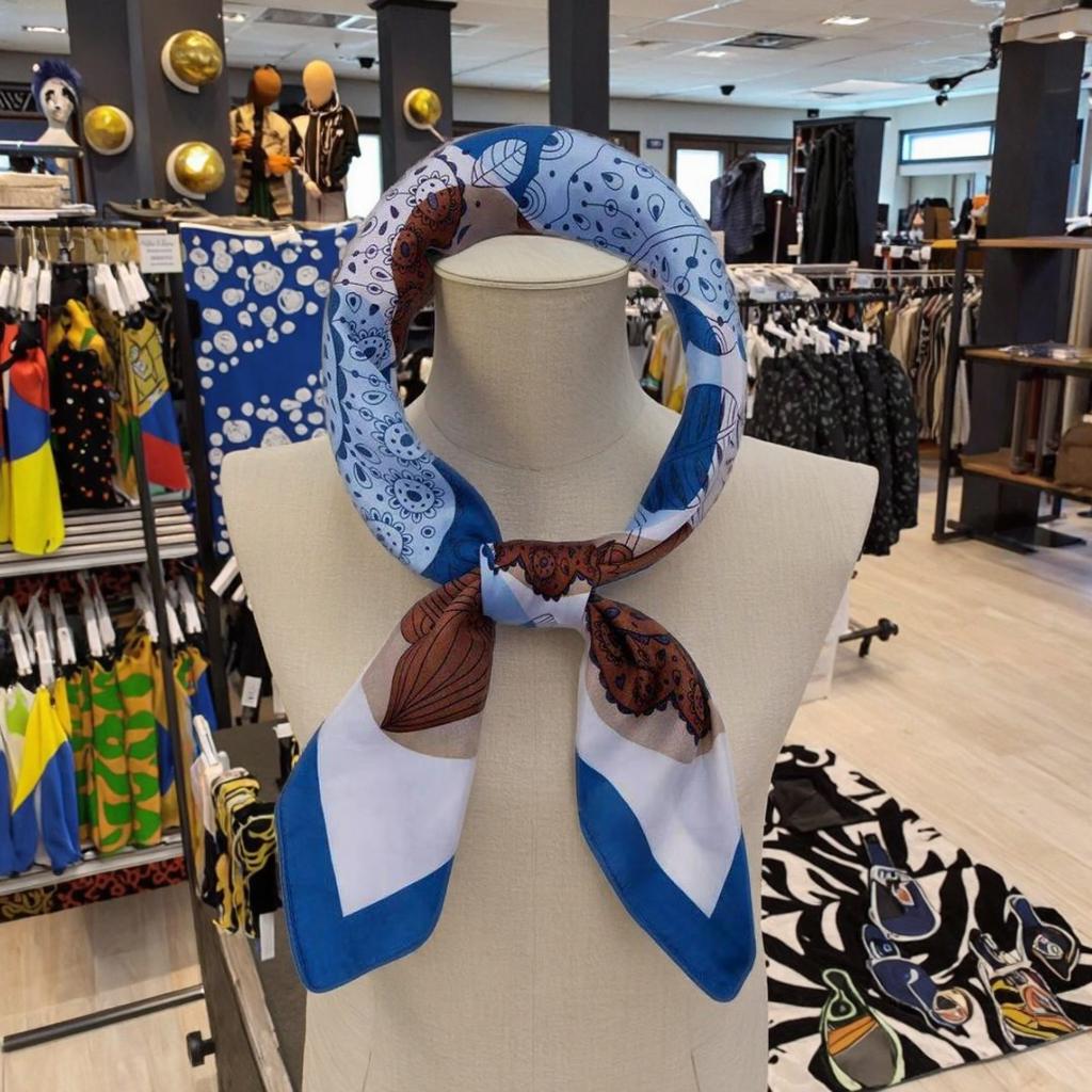 Silk Scarf Custom Luxury Satin Two-Side Pure Digital Printing Square Women Silk Scarf
