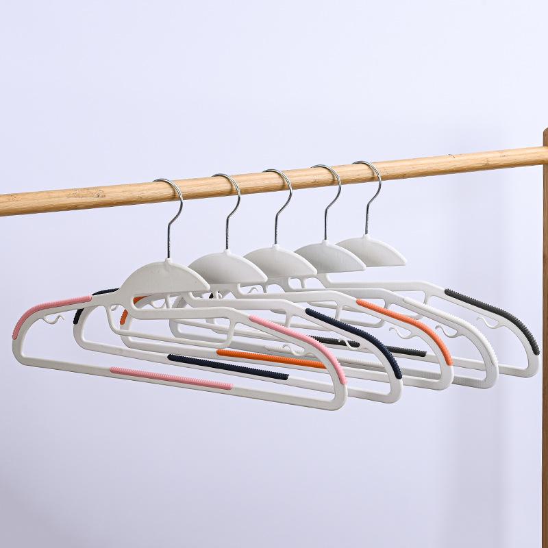 10pcs 360 ° swivel hook plastic hangers, U-shaped opening, non-slip, space saving, 0,5 cm thick, 41,5 cm long clothes hanger