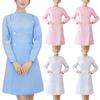 Women's Fashion Bias Lapel Standing Neck Long Sleeve Solid Color  Uniform Dresses
