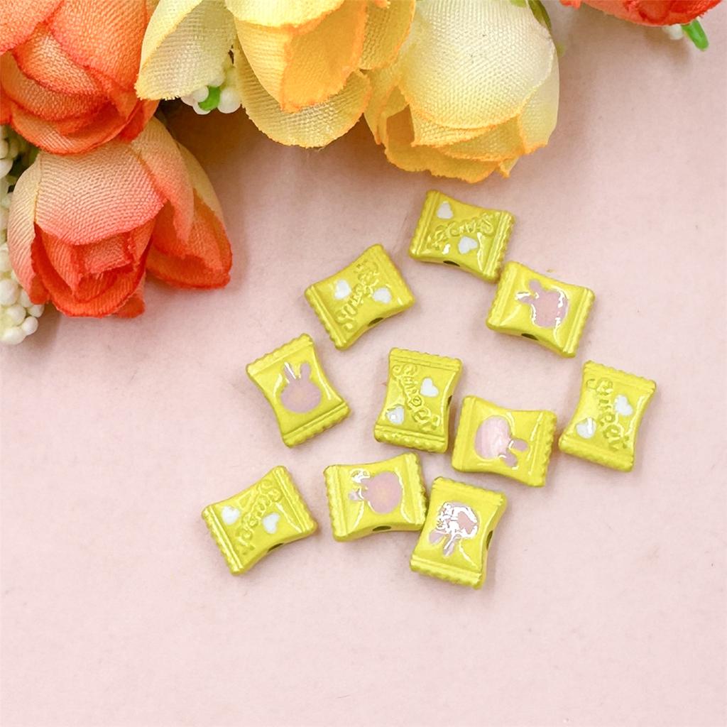 Jewelry Making 9.7*12.6mm Alloy Dripping DIY Beading Material Cute Candy Beads Fashion for Bracelet Necklace 10pcs