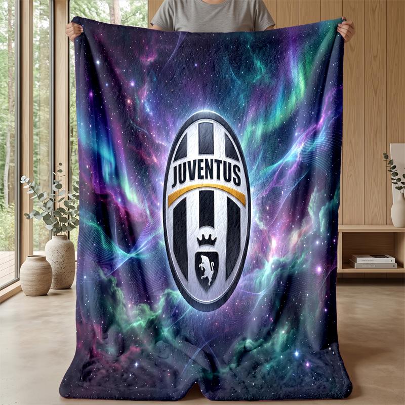 Juventus FC Theme blanket Soft Flannel Blanket Plush Throw Blanket Cozy Sofa Bed Blanket for Home Decor