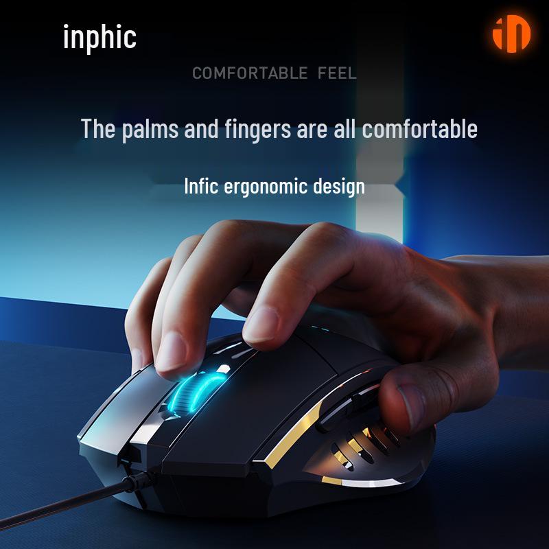 PW1 Silent Wired Gaming Mouse – Mechanical, Noiseless, for Boys & Girls, Compatible with Large Laptops & Office Computers