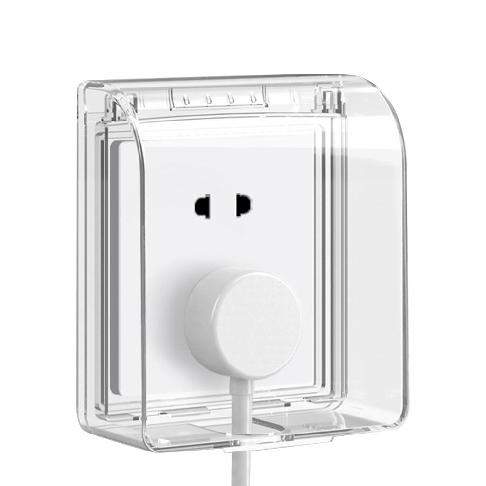Self-Adhesive Electric Plug Cover Waterproof Plug Box Durable Switch Protective Cover  for Home