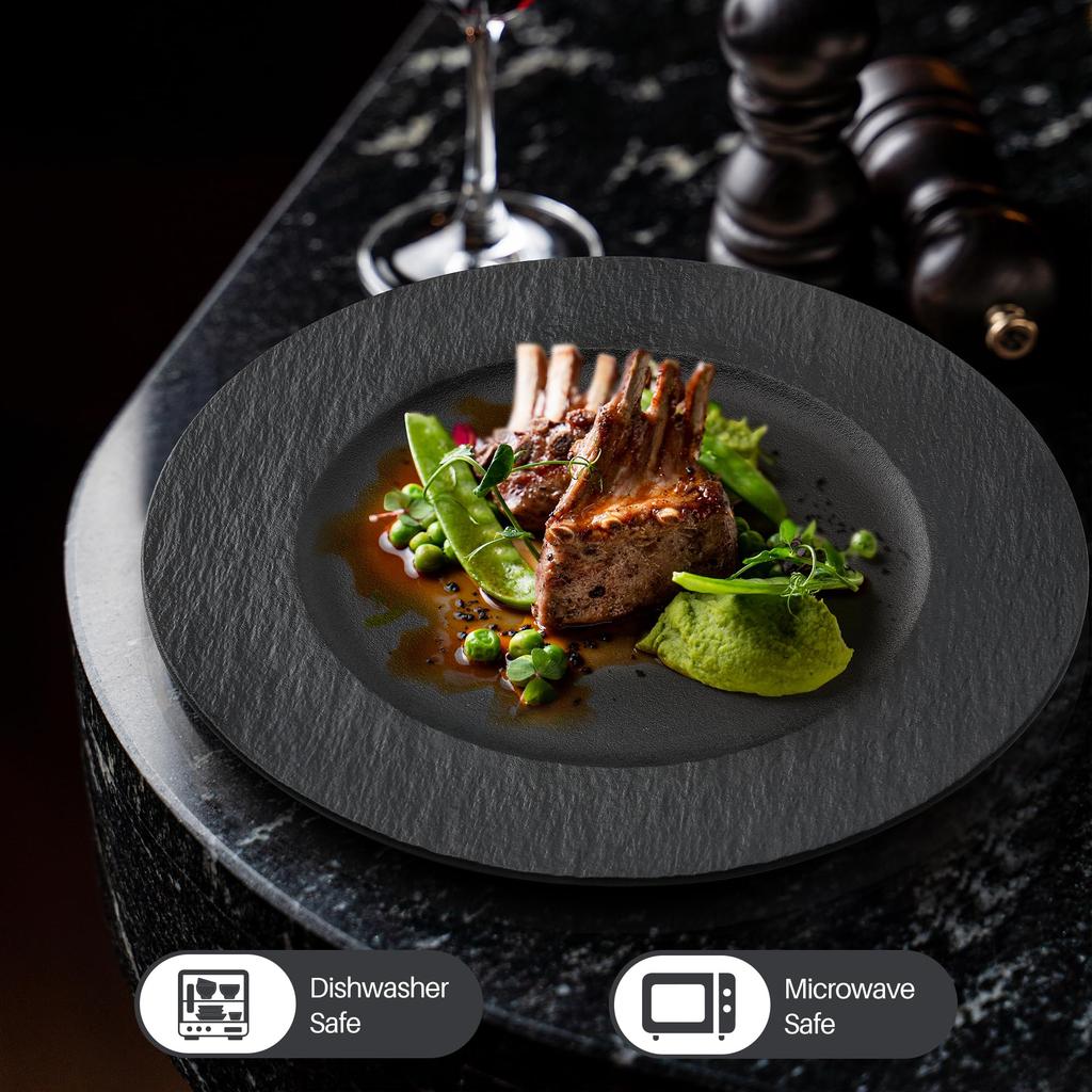 MIAMIO - 23 см, Набор обеденных тарелок из 4 штук, Керамический набор тарелок, Набор посуды - Современные тарелки, Подходят для микроволновой печи и посудомоечной машины - Коллекция Oasis