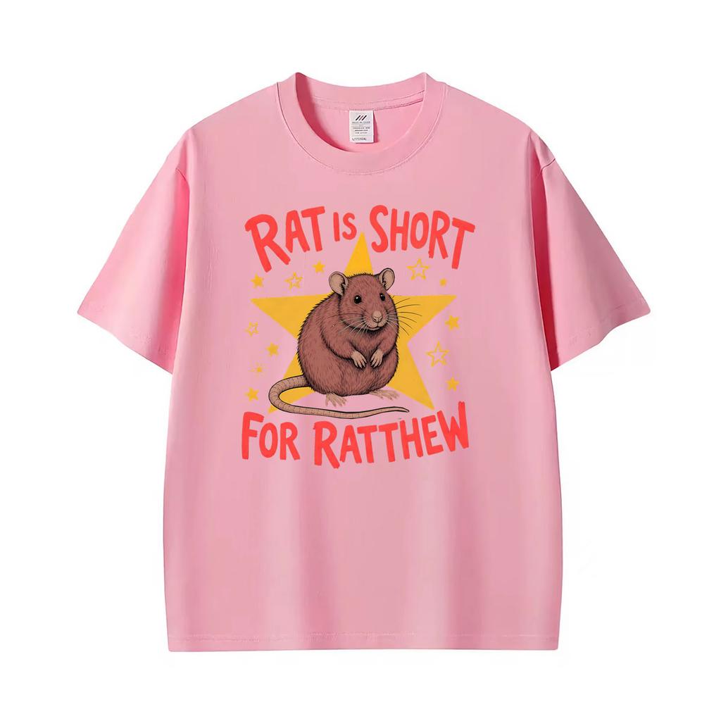 Funny Cute Ratis Short For Ratthew Graphic Tshirts Unisex Unisex Fashion Classic Oversized T Shirts Loose Cotton T Shirt Streetwear