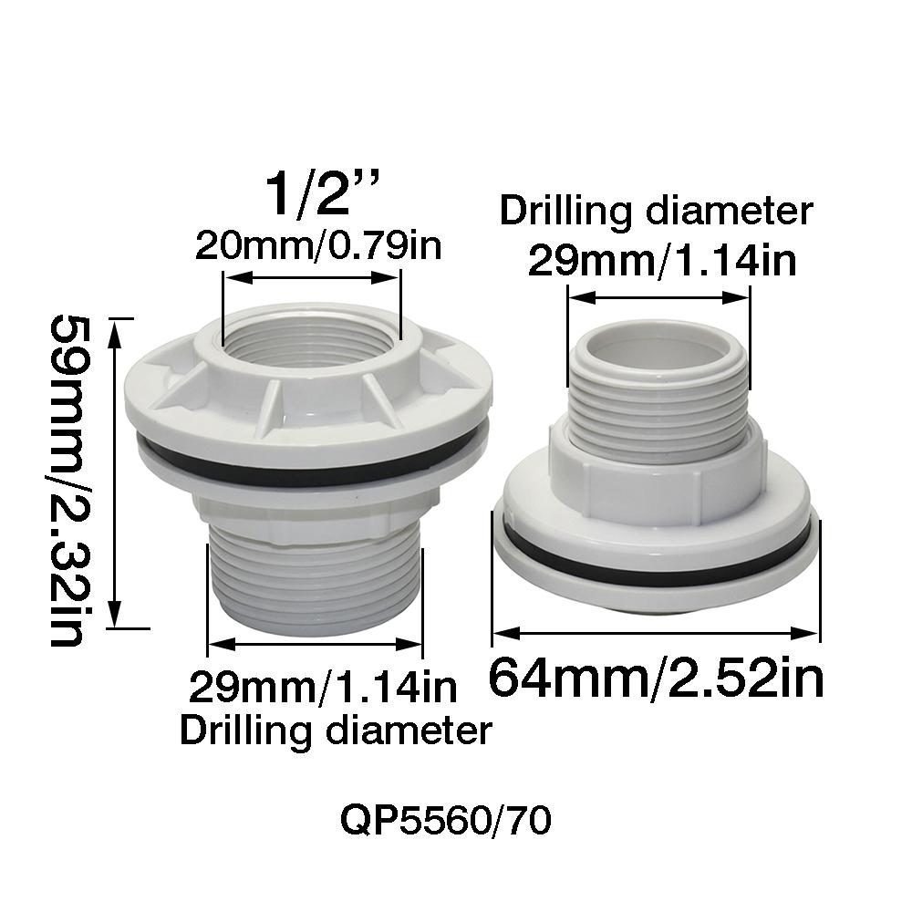 1-1/4'' 1/2'' 3/4'' 1'' Двойная внутренняя резьба Соединители для баков для воды Аквариумные аксессуары Соединитель для аквариума Фитинг для шланга полива
