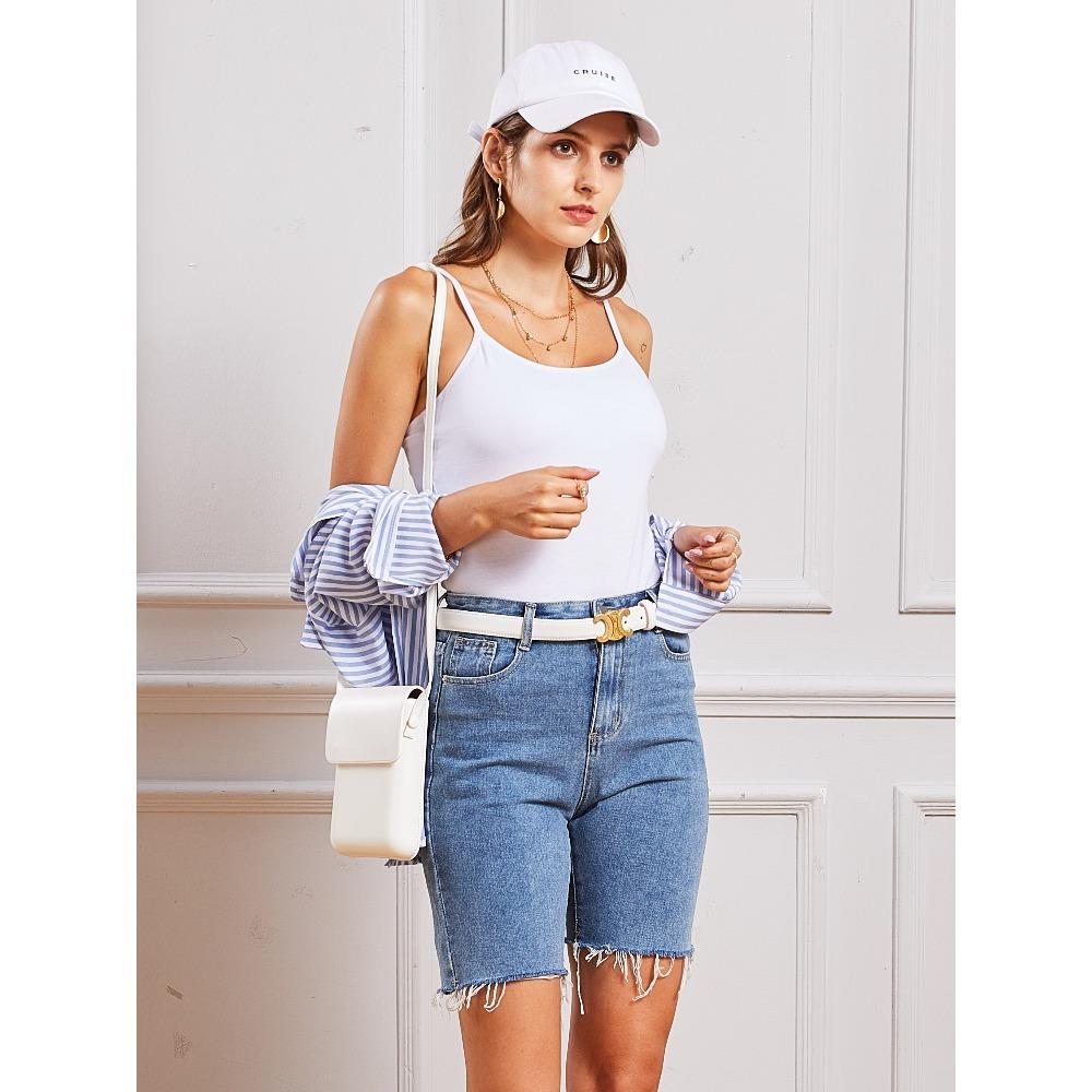 CHARMLEAKS Женские хлопковые майки на бретелях с поддерживающим топом, однотонные, с регулируемыми бретелями-спагетти, 3 штуки(Без подкладки)