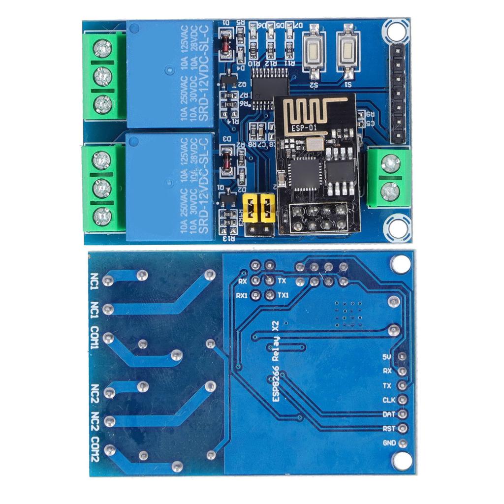 Двухканальное реле Wi-Fi 12 В ESP8266 Релейный модуль Wi-Fi для телефона с дистанционным переключателем для умного дома IOT