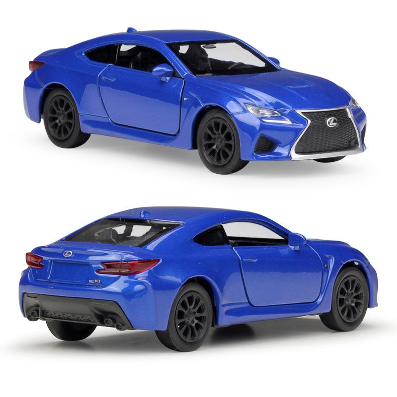 1/38 Lexus RC F Sport Coupe Toy Car Model WELLY 1/36 Diecast Metal Vehicle Miniature Pull Back Collection Gift For Boy Children