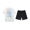 Li Ning Повседневная спортивная одежда Унисекс Белый+Черный AHSU969-3+YKSV147-2