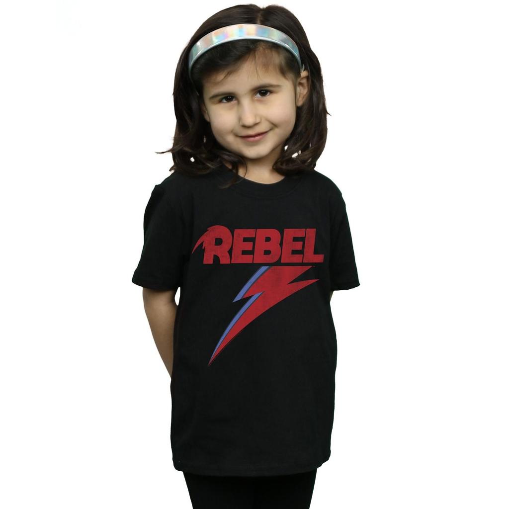 David Bowie Хлопковая футболка с эффектом потертости для девочек