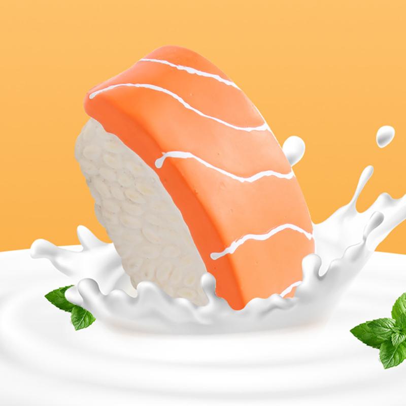 Игрушка-суши для собак, забавные милые интерактивные скрипучие игрушки, устойчивая к укусам, износостойкая жевательная игрушка для домашних животных