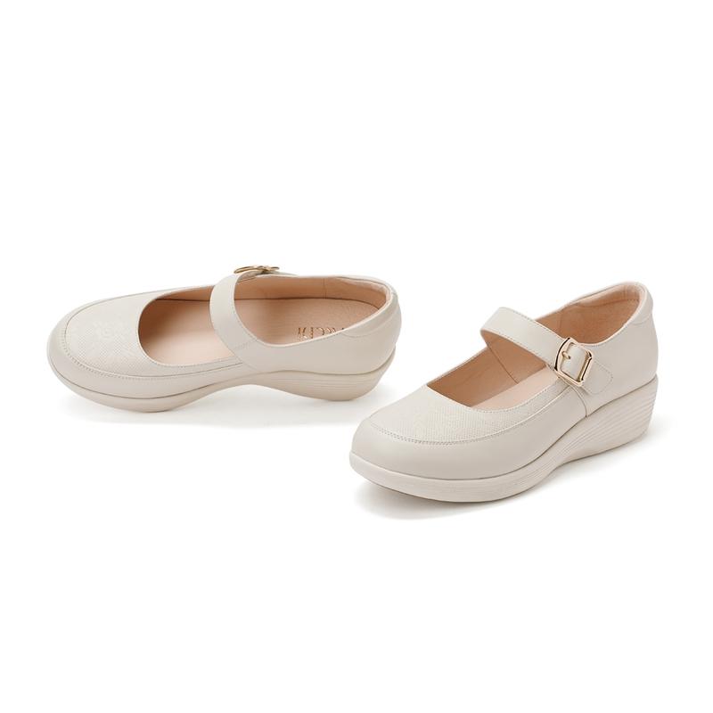 Cowhide Gentle Wind Shallow Mouth Single Shoe