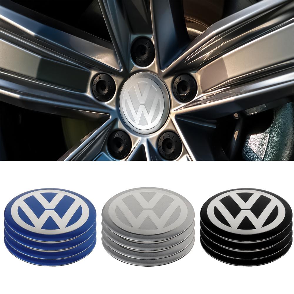 3D Styling Volkswagen Logo Car Wheel Center Cover Hub Cap Emblem sticker for VW RLine R32 Touareg CC Golf Passat GTI Polo Caddy