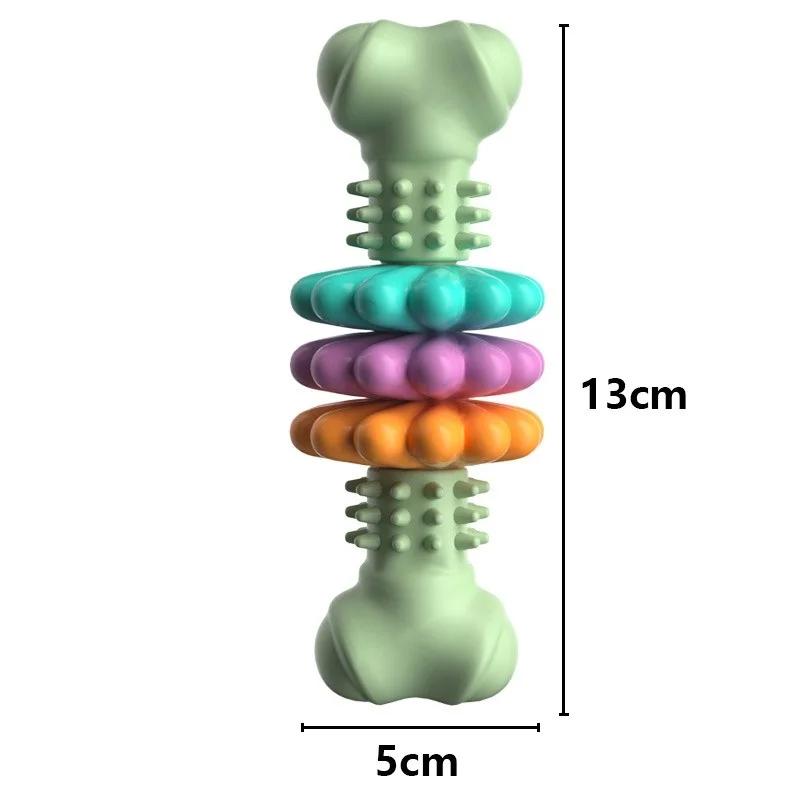 Pet Teething Toy TPR Bone Meaty Pet Toy Dog Toy Gnawing Resistance Teething Toy Dog Bone Shape Interactive Toys Teething