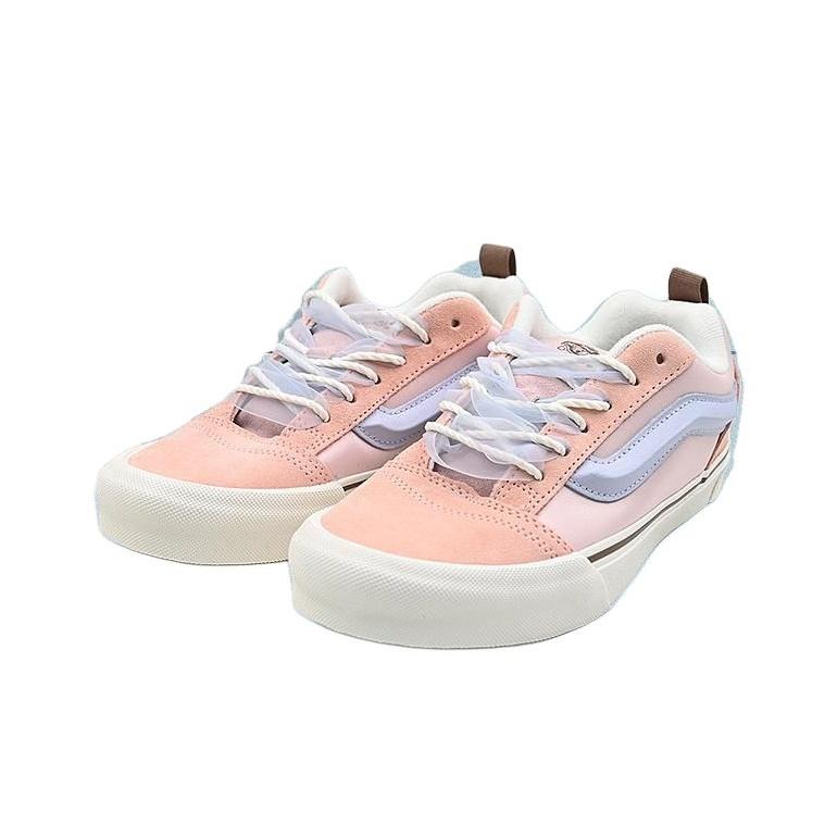 Vans Knu Skool Удобные Универсальные Низкие Кеды для Скейтбординга Унисекс Оранжевые Розовые Фиолетовые VN000D75F94