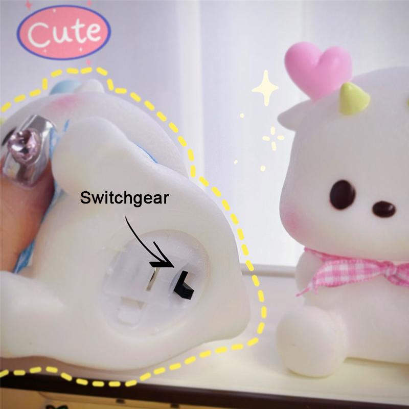 Cute Cartoon Night Light Loong Year Creative Atmosphere Decorative Bedside Lamp Children's Room Souvenir  LED Table Light Lamps