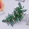 Beaded Patch Applique Rhinestone Headband Bridal Hair Accessories  Evening Dress Decoration
